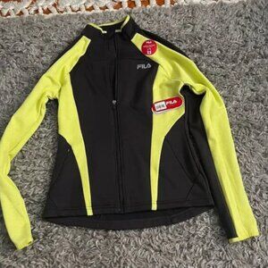 Fila black and yellow sport jacket size small